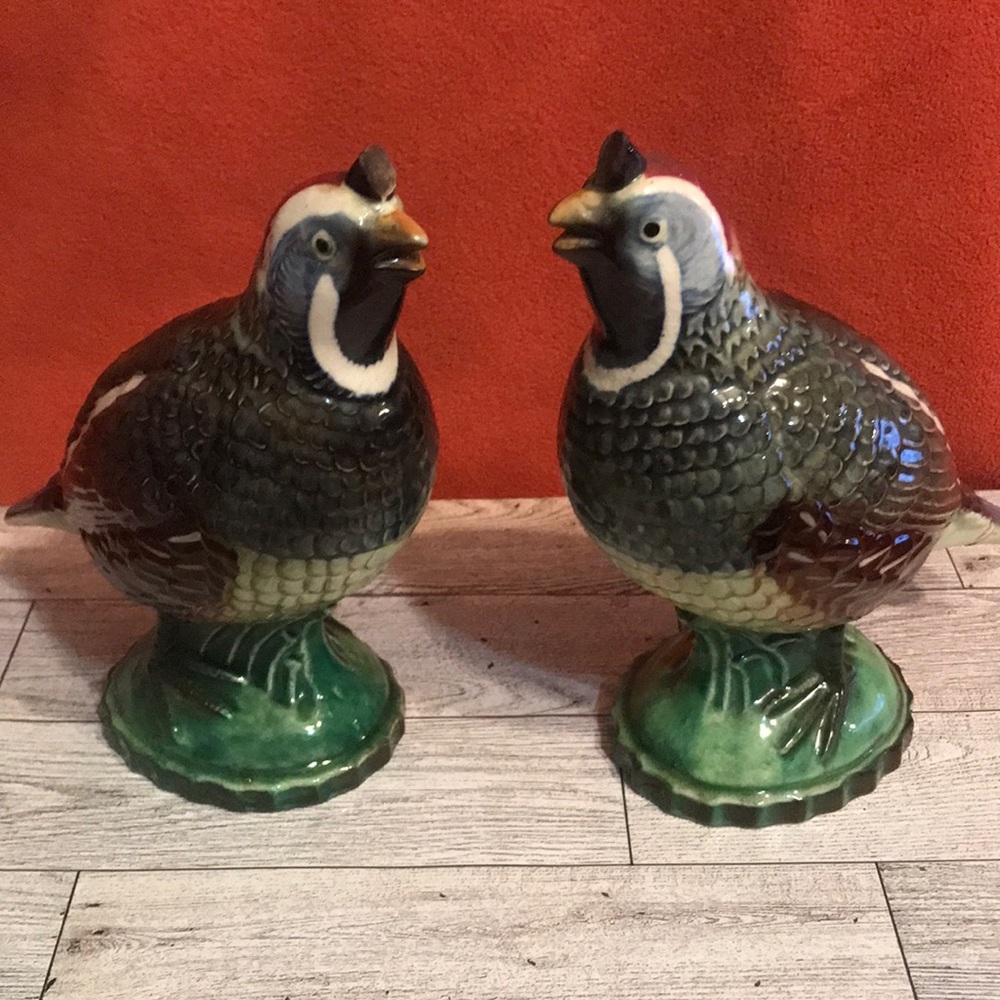 Vintage Pheasant figurine pair